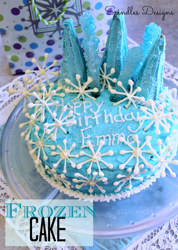 Frozen Birthday Cake Spindles Designs by Mary and Mags