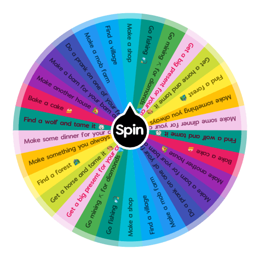 Minecraft challenges 😮 Spin The Wheel App