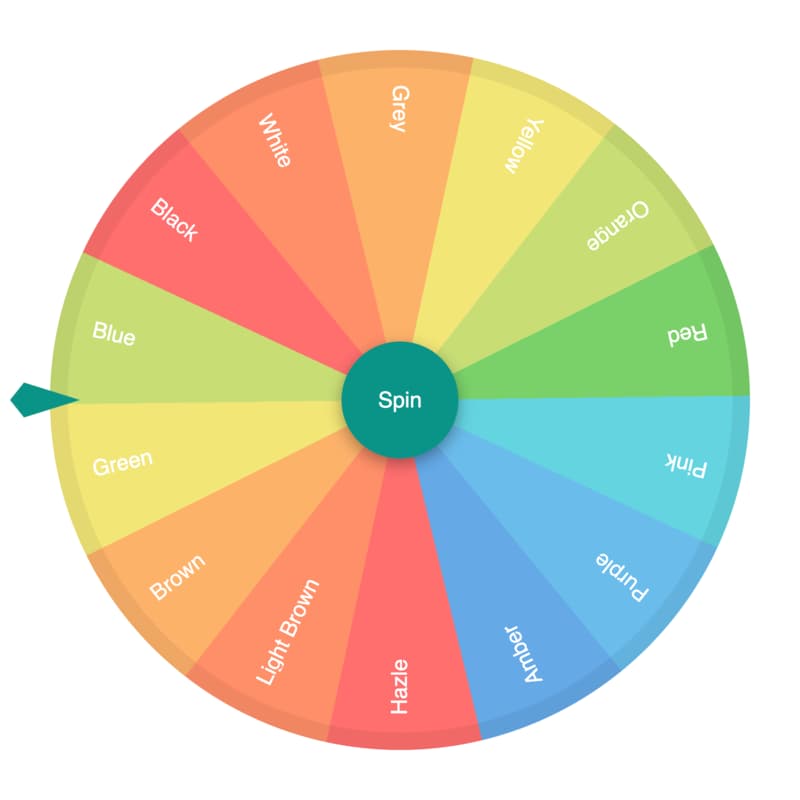 Eye Color Spin The Wheel Wheel of Names