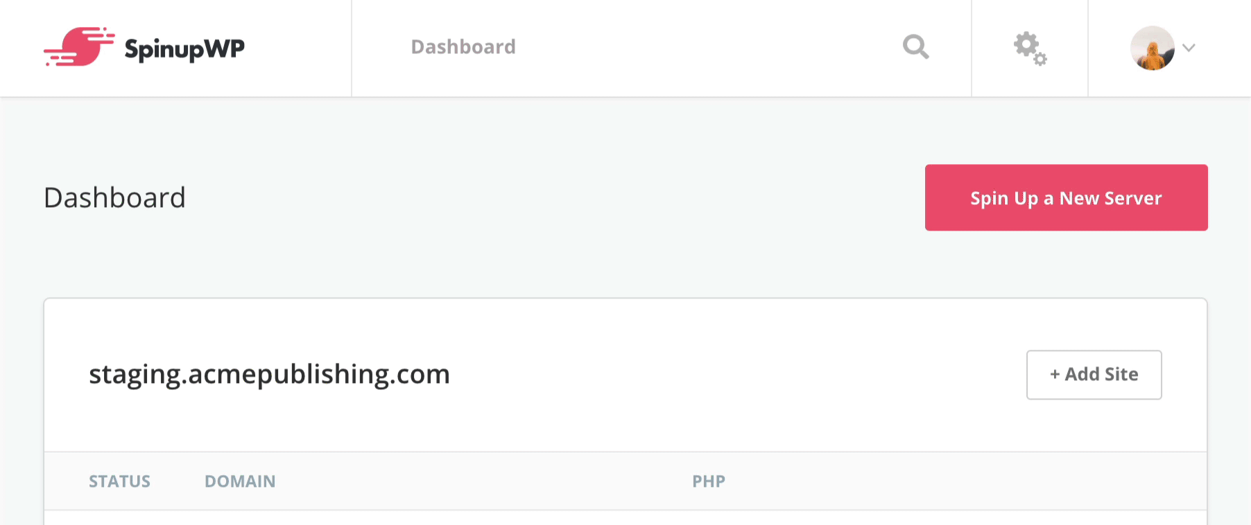 Open quick find using / shortcut key SpinupWP