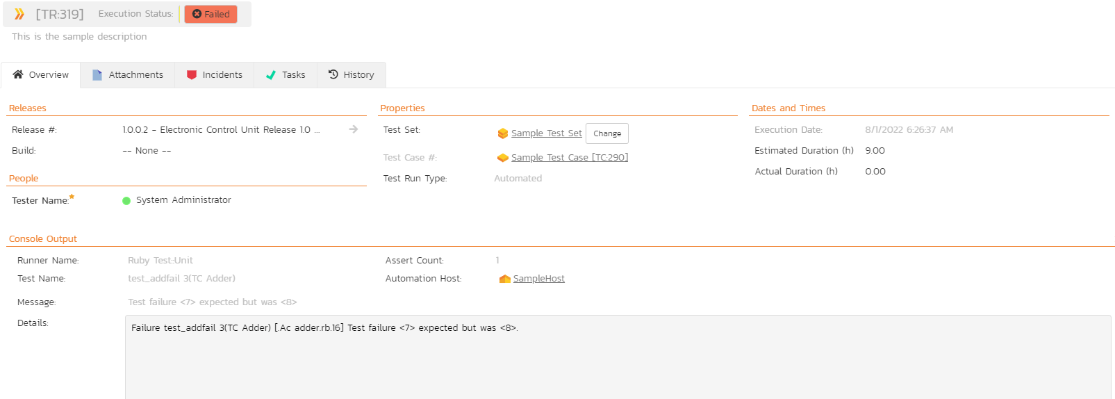 Ruby TestUnit SpiraDocs