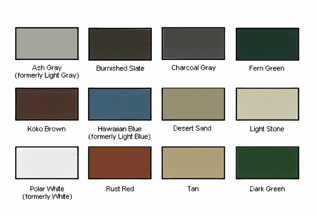 Hixwood Metal Color Chart