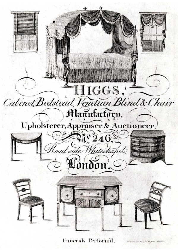 Furniture Trade Cards of Old London Spitalfields Life