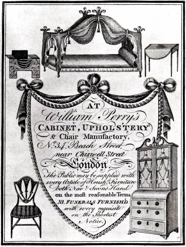 Furniture Trade Cards of Old London Spitalfields Life