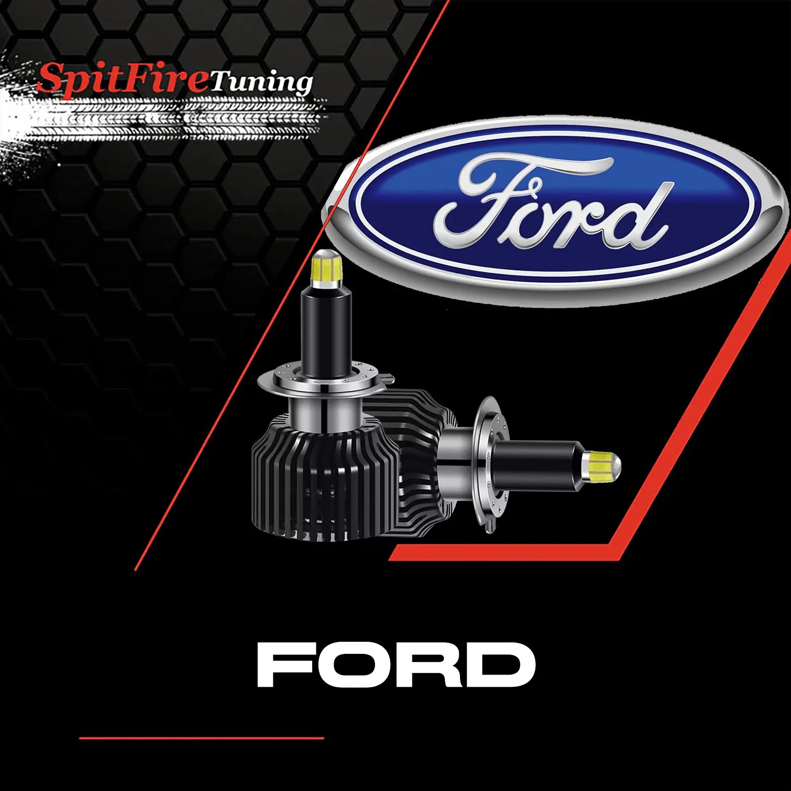 Ford LED HeadLight Bulbs SpitFire Tuning