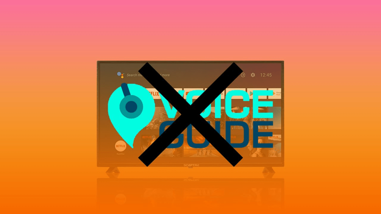 How to turn on or turn off the voice guide on Scepter TV Splaitor