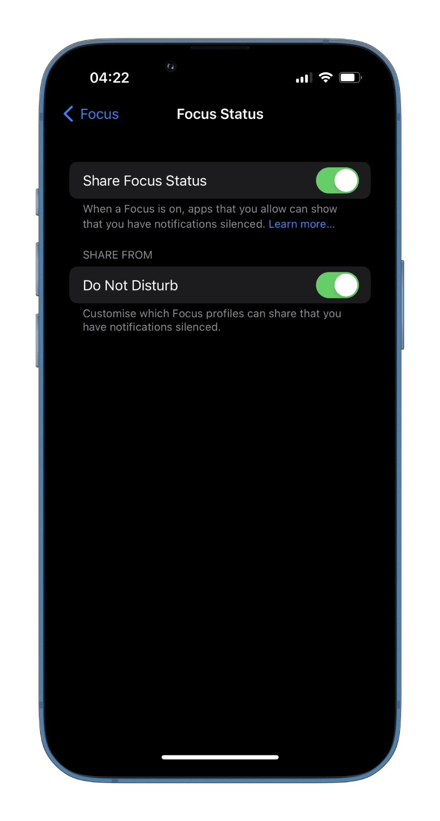 What is Focus Status in iMessage on iPhone? Splaitor