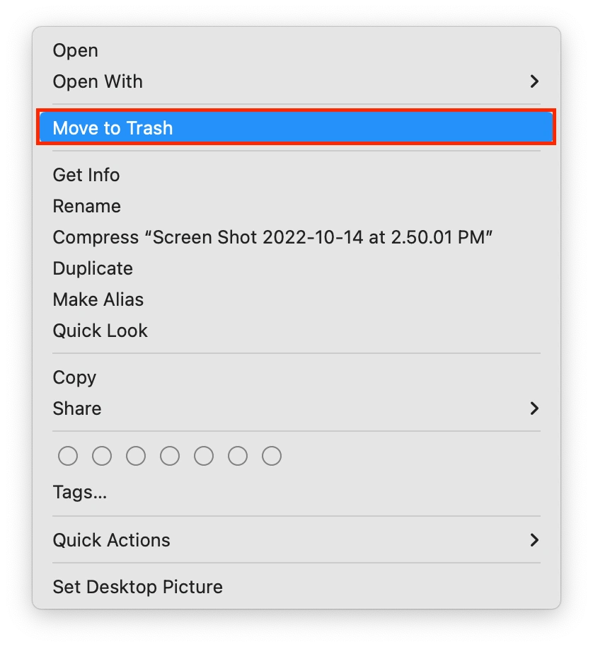 How to delete a screenshot on Mac Splaitor