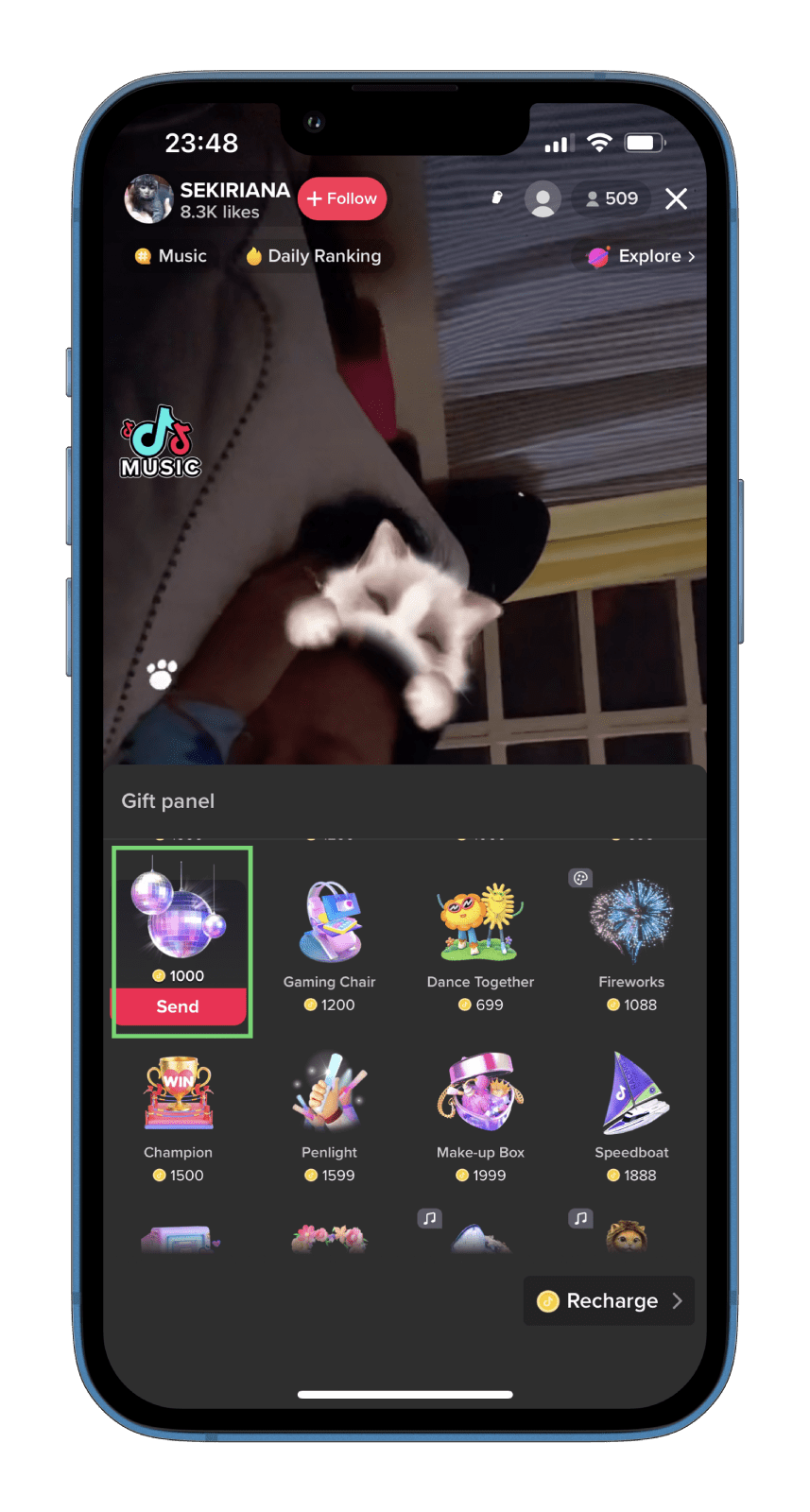 How much is a Disco Ball gift worth on TikTok? Splaitor