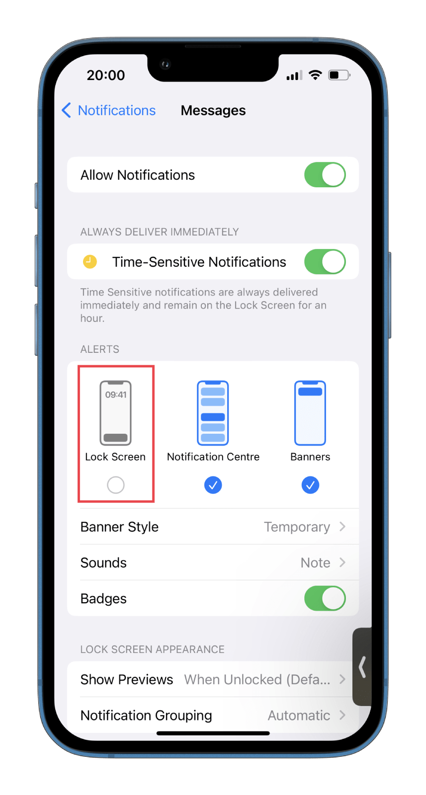 How to hide alerts in iMessage Splaitor