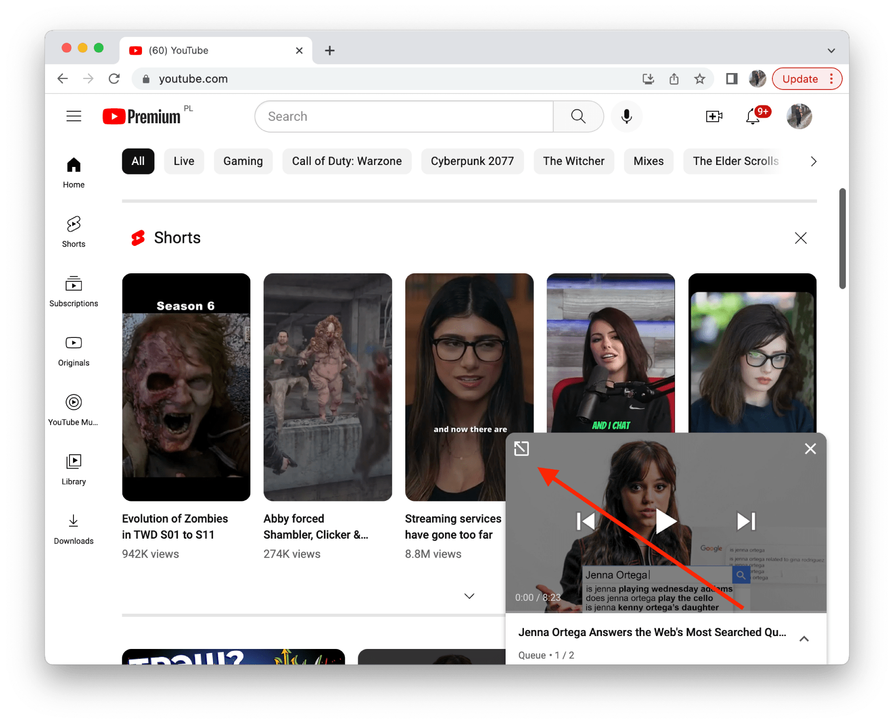 How to clear a queue on YouTube Splaitor