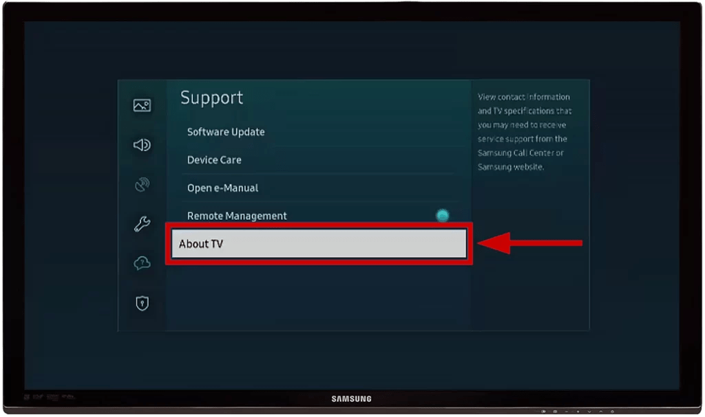 How to know the year of a Samsung TV Splaitor