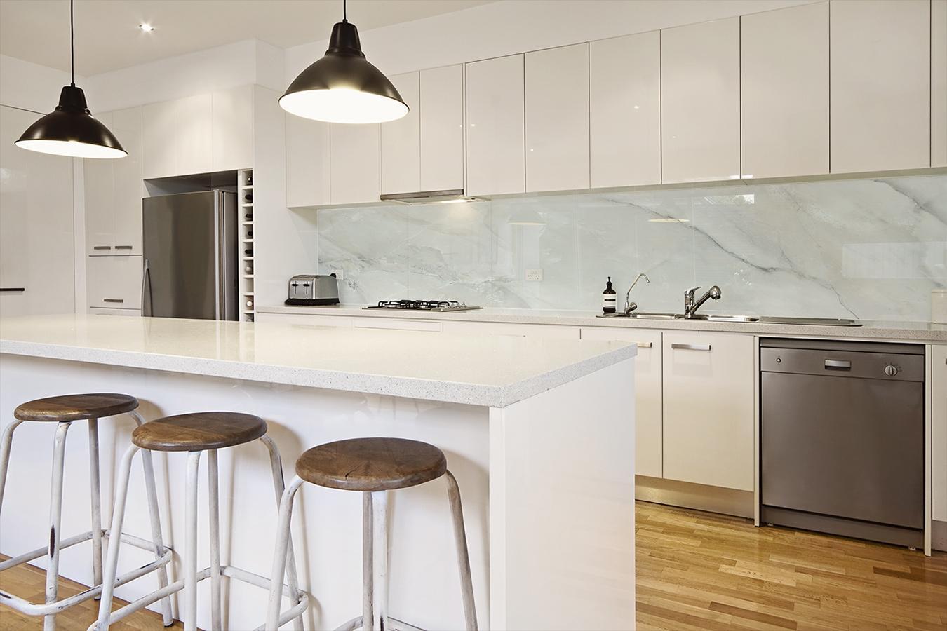 Marble Effect Splashback Splashbacks