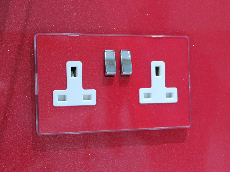 Kitchen splashbacks with matching sockets