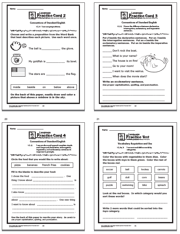 First Grade Daily Language Practice & Assessments Splash! Publications