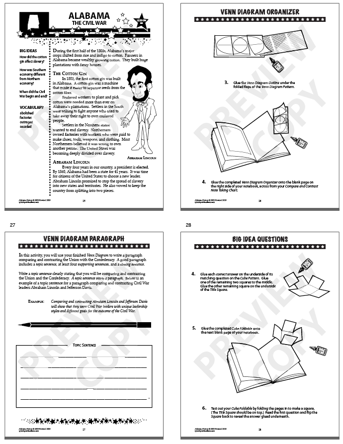 Alabama History 4th Grade State Study Digital Download Splash! Publications