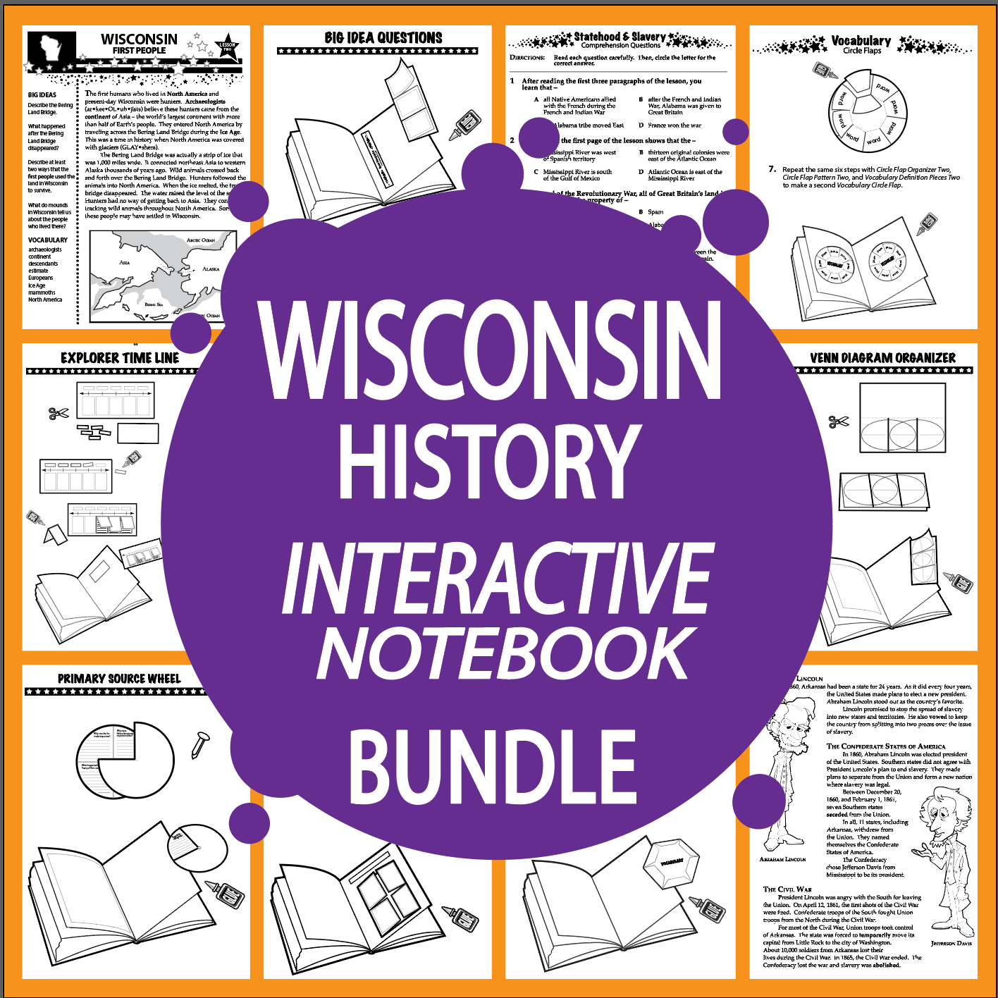 Wisconsin History State Study Digital Download Splash! Publications