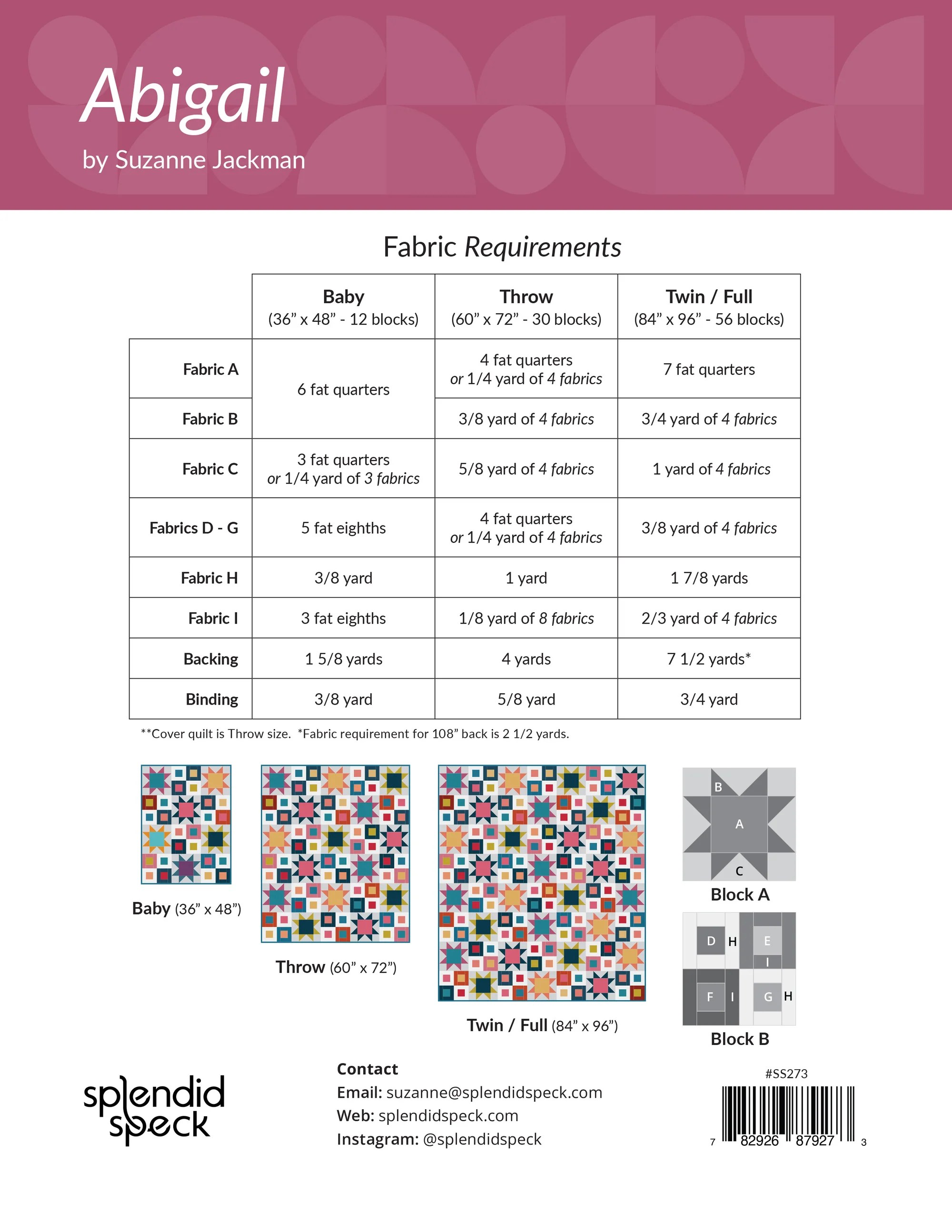 Abigail Quilt Pattern PDF