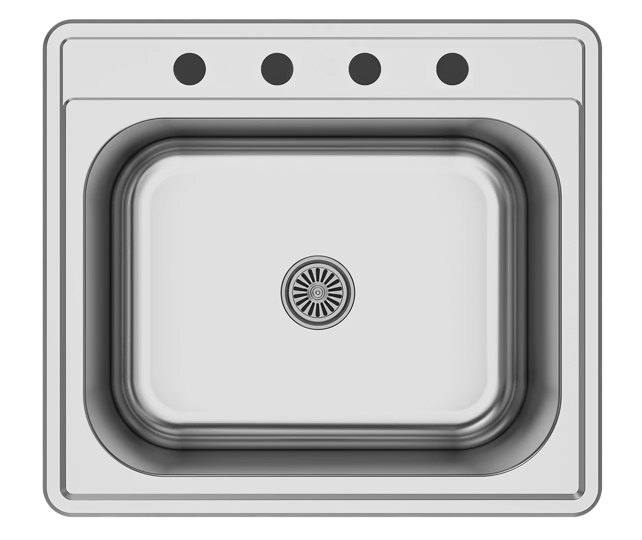 S 500 25" X 22" TOP MOUNT SINGLE BOWL BAR/UTILITY SINK Splendor Sinks