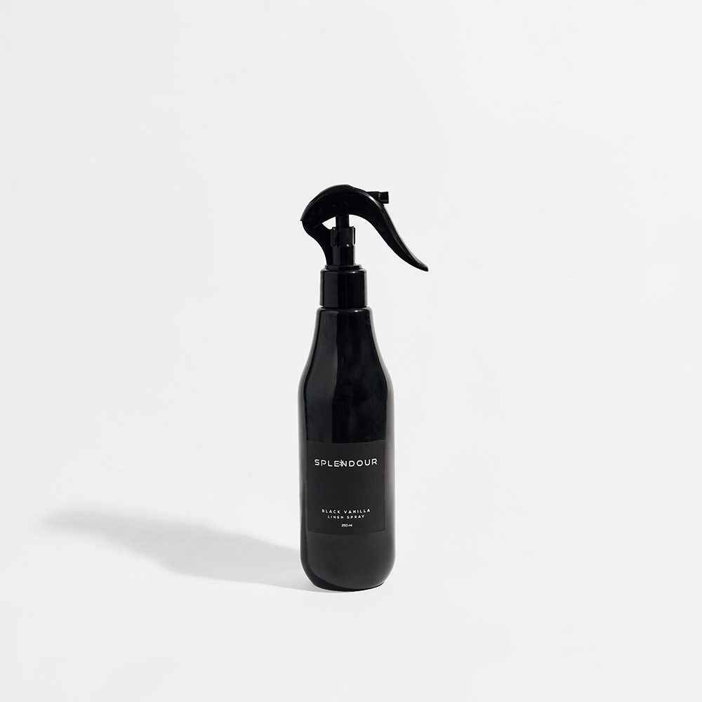 Black Vanilla Linen Spray Splendour Scents