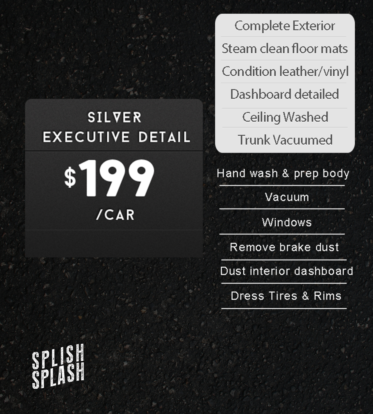 Silver Executive Wash Car Splish Splash Auto