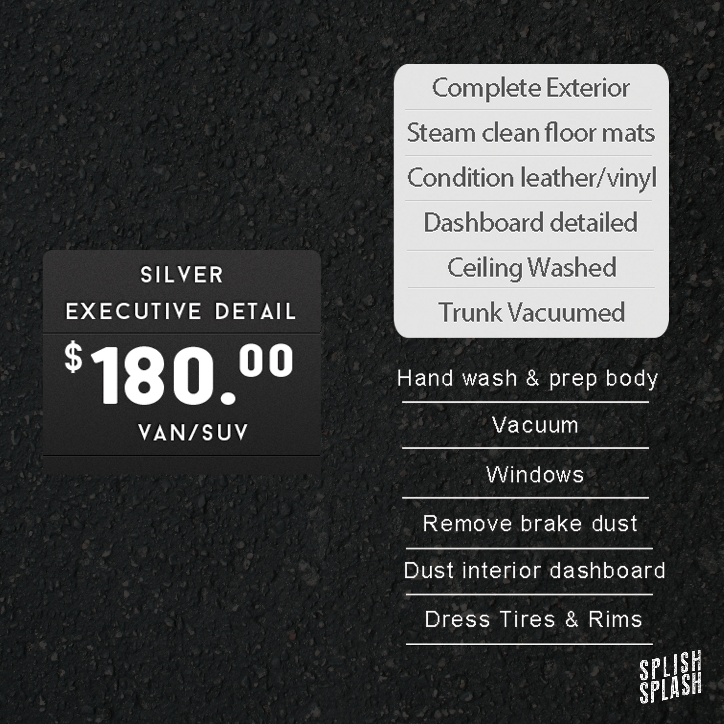 Silver Executive Wash SUV Splish Splash Auto