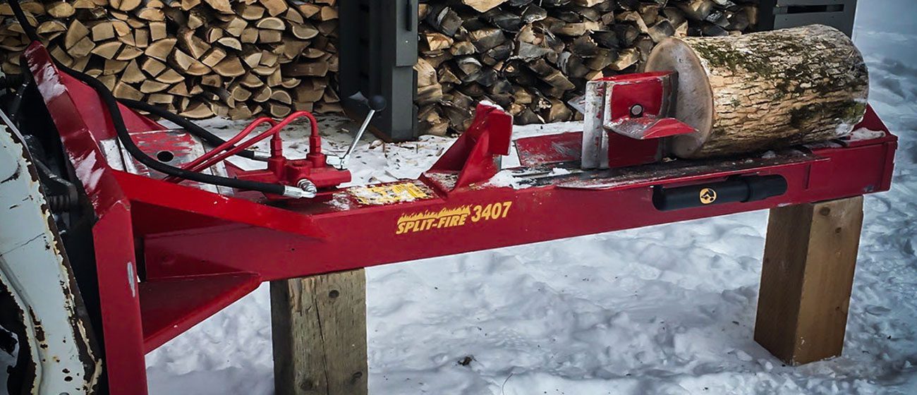 3407 20 Ton 2Way Skidsteer Wood Splitters w/ 4Way Wedge