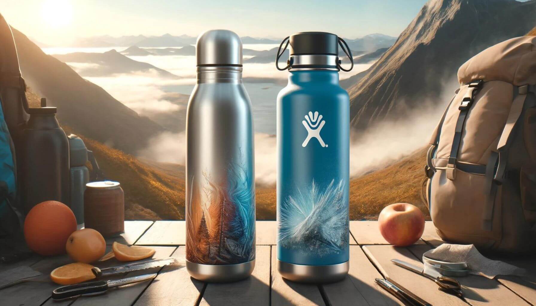 Dualchamber 30oz Stainless Steel Tumbler / Insulated Water bottle