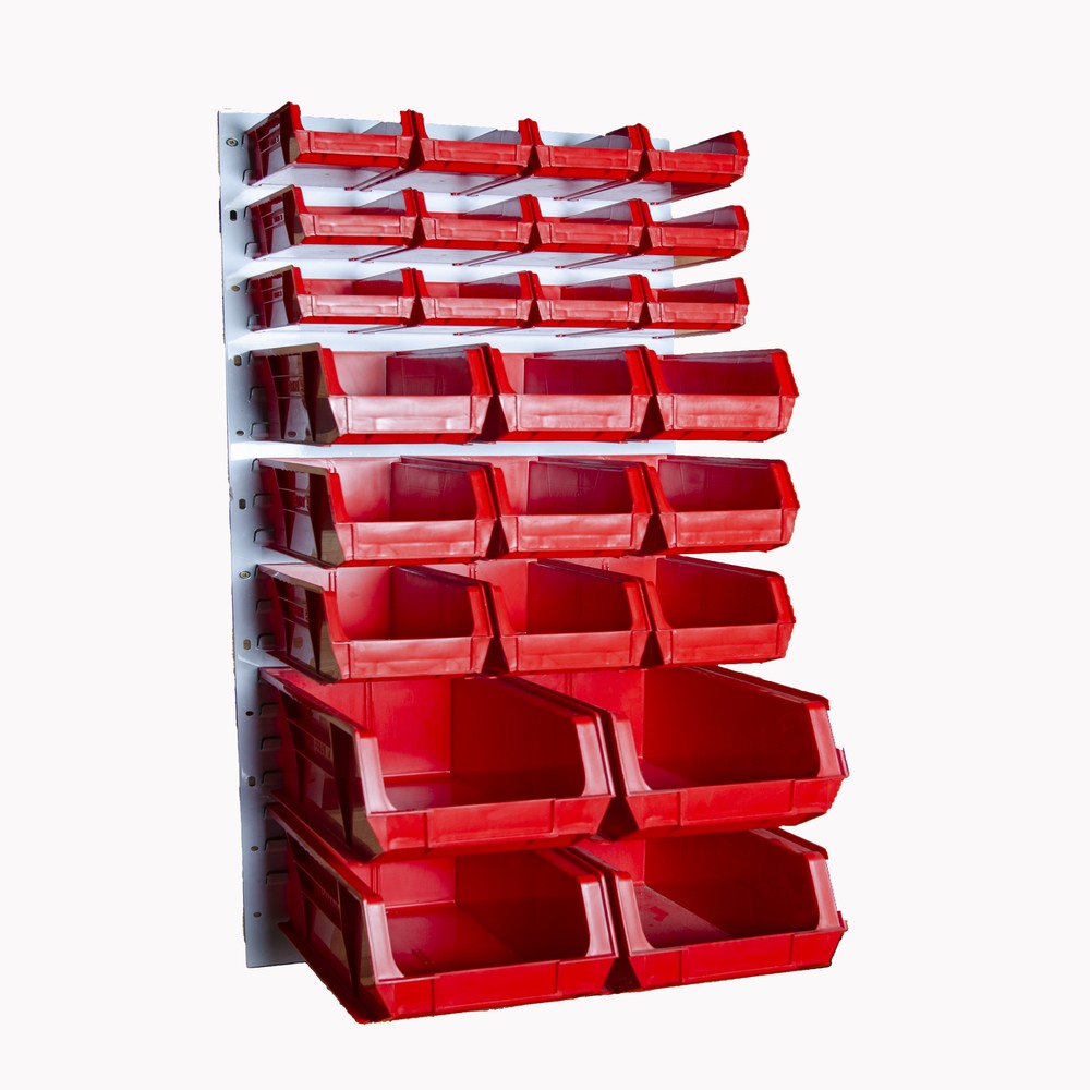 Plastic Storage Bin Kit 10 Red Spode Solutions