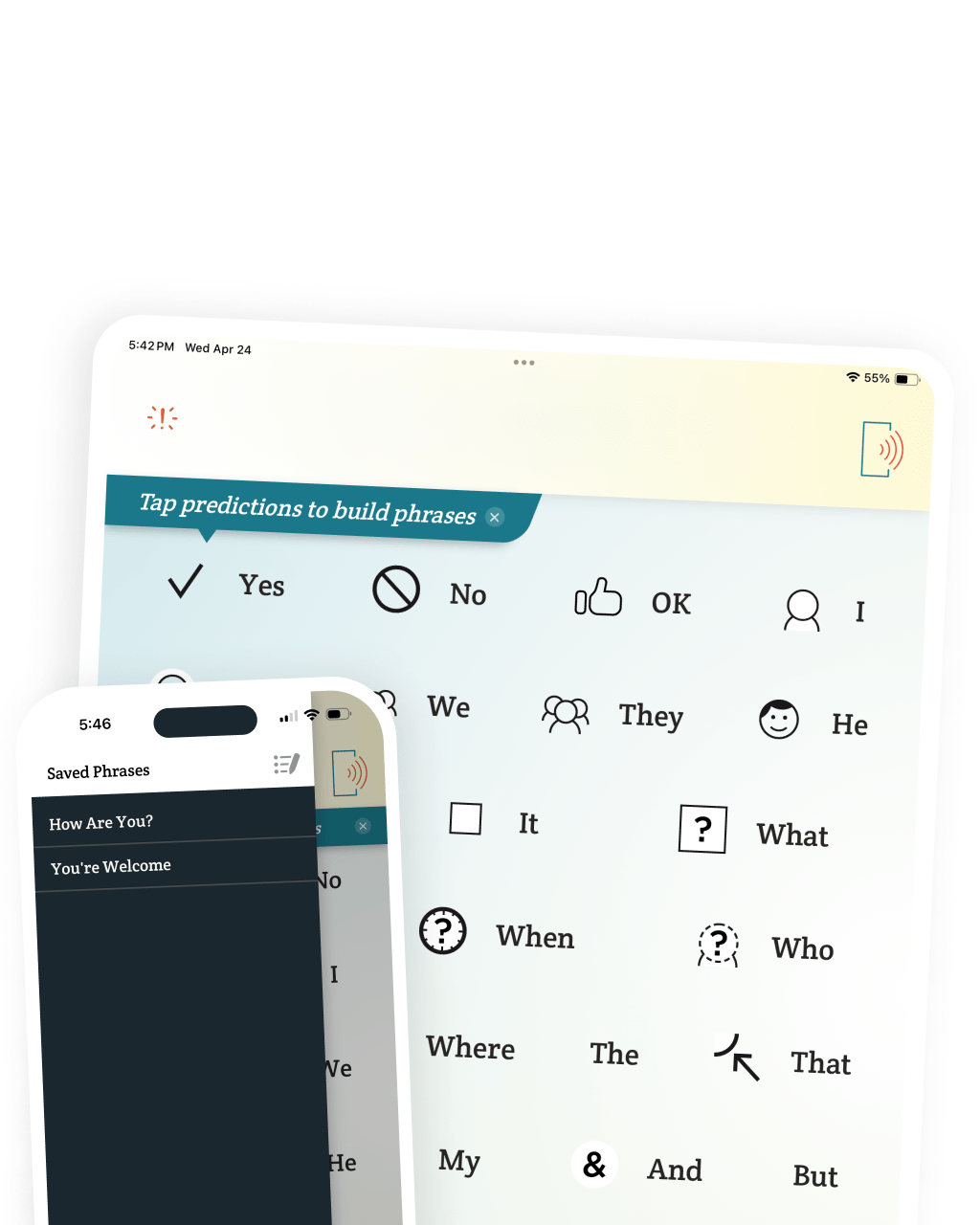 Spoken · Tap to Talk AAC · App for Nonverbal Autism, Aphasia and Speech