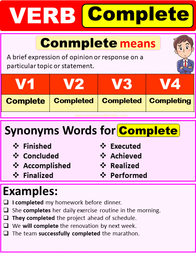 Complete Verb Forms, Past Tense Of Come Past Participle & V1 V2 V3 V4