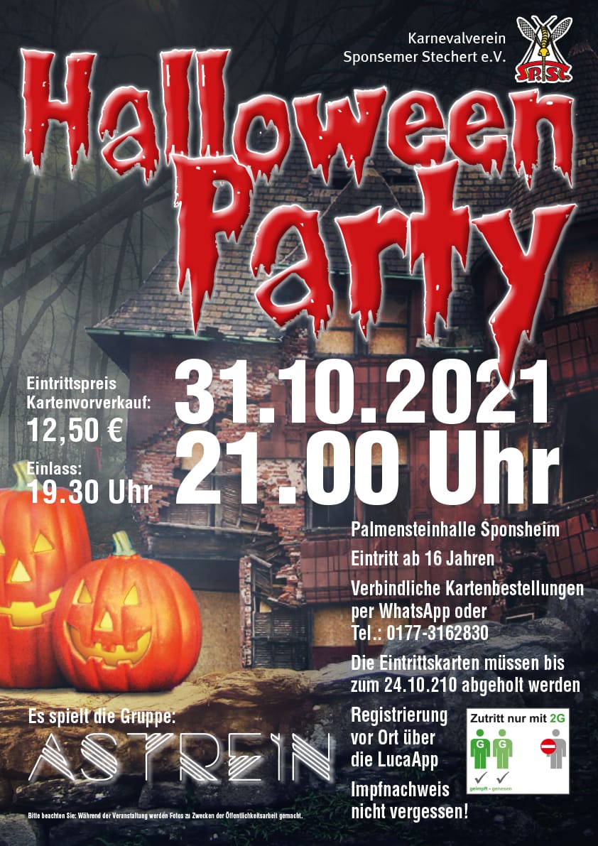Info Halloween Party 2021 SponsemerStechert