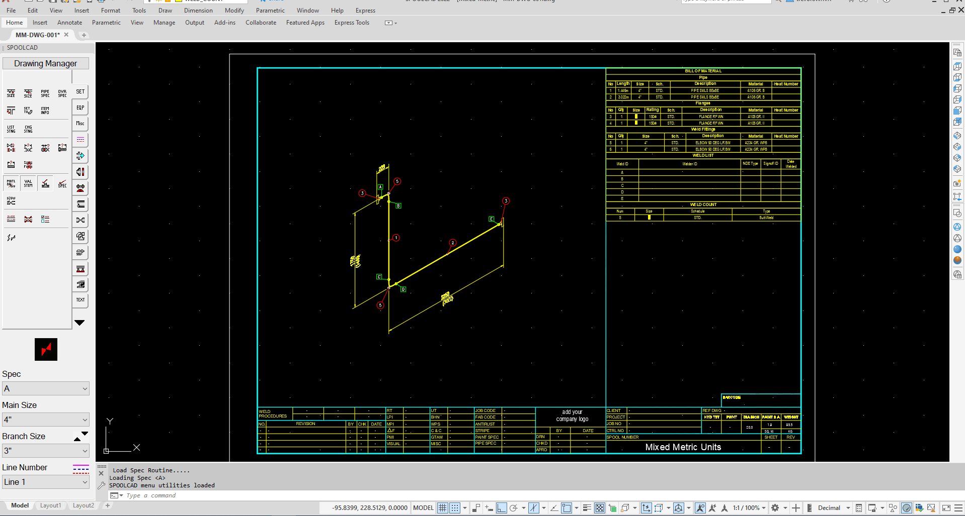 Setting the Minimum Pipe Length in SPOOLCAD SPOOLCAD
