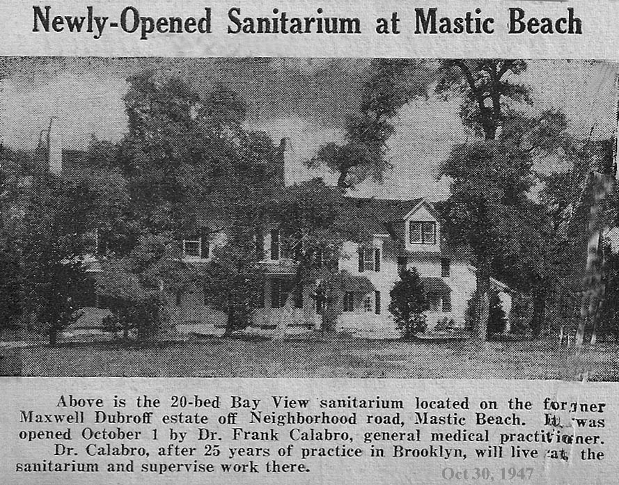 BRIEF ILLUSTRATED HISTORY of MASTICS & SHIRLEY LI.