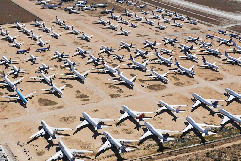 How Airlines Park Thousands Of Planes