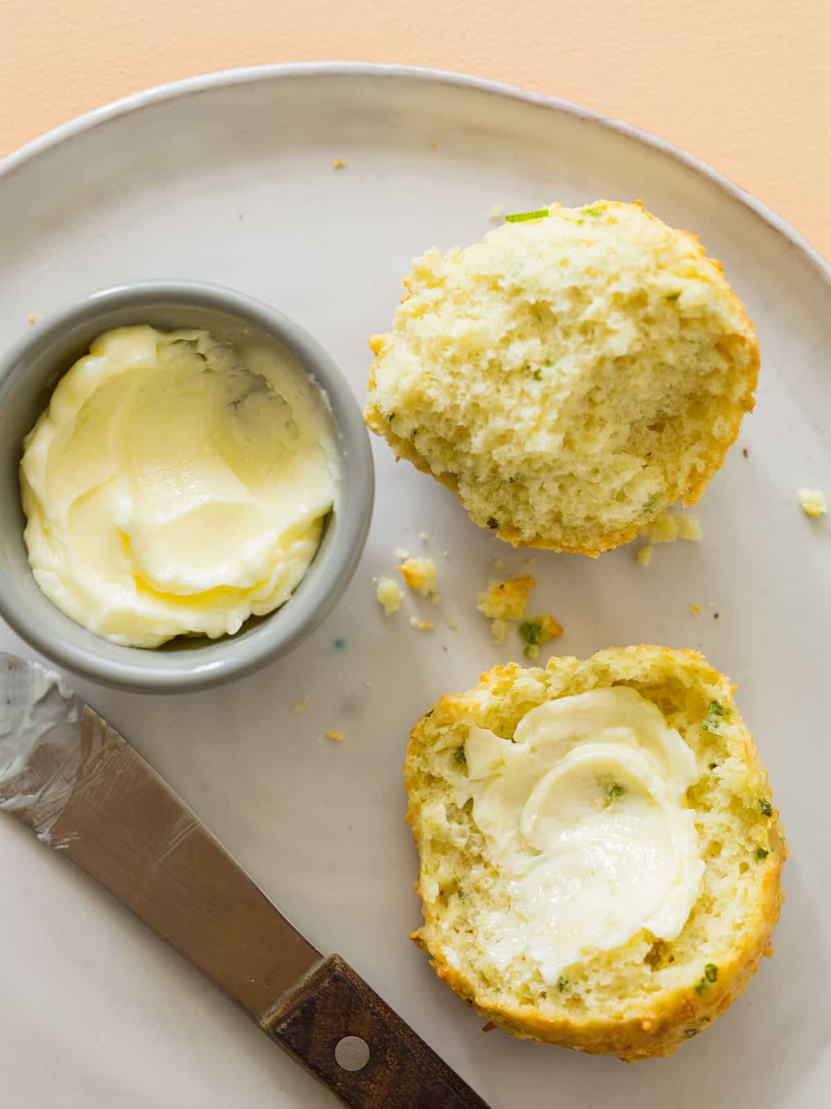 Sour Cream & Chive Drop Biscuits Spoon Fork Bacon