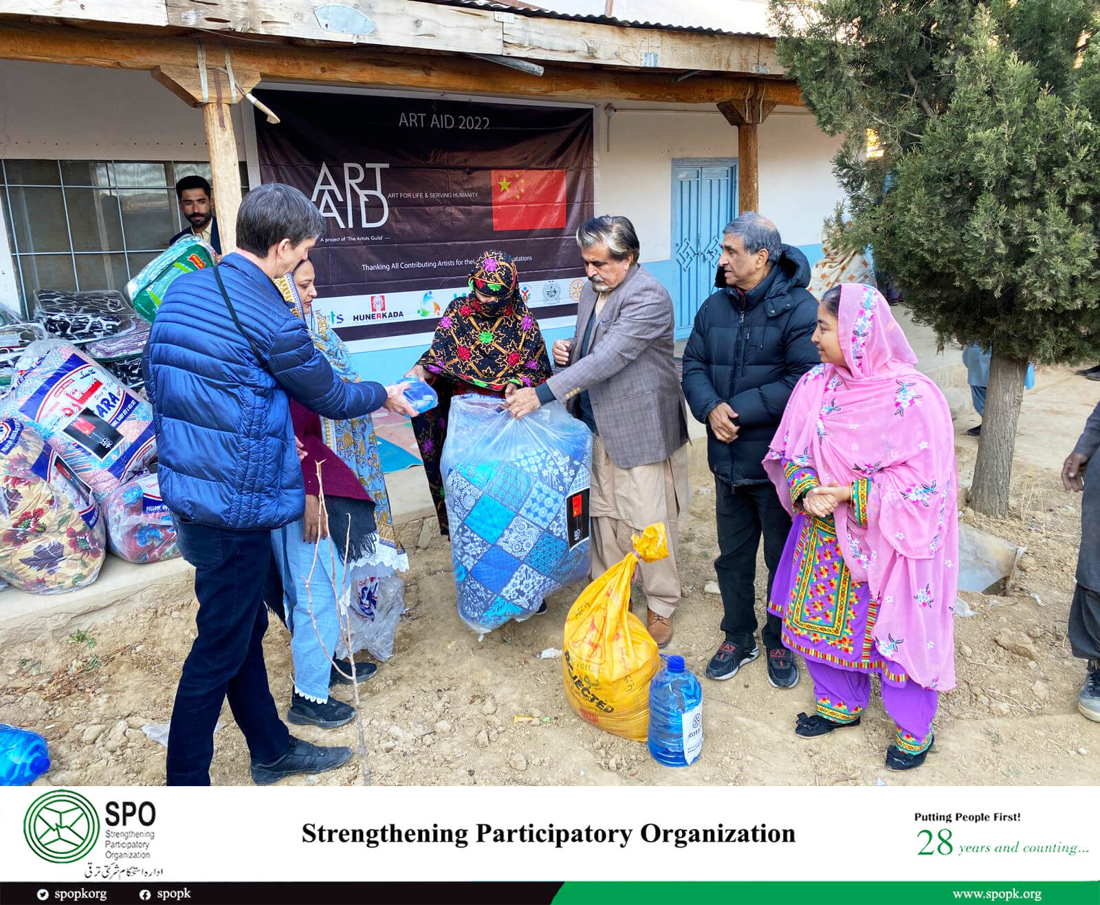 SPO Distribution with ArtAid and Mr. Jamal Shah at Quetta, Balochistan