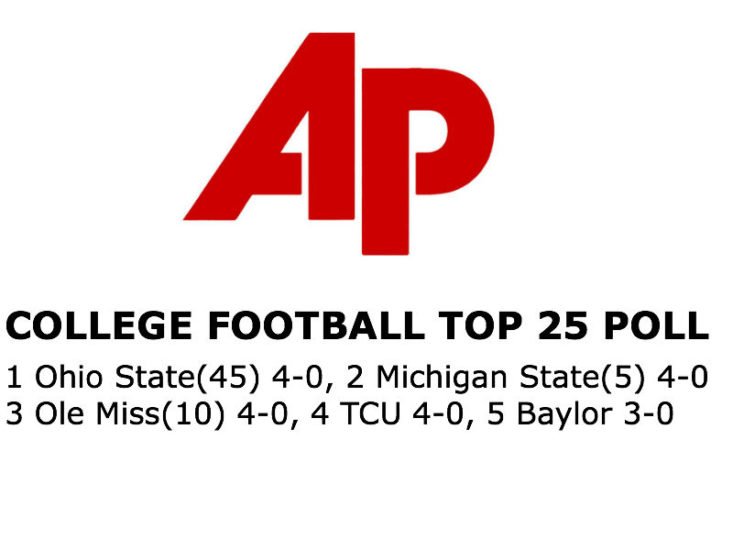 College Football AP Top 25 Rankings In Week 5