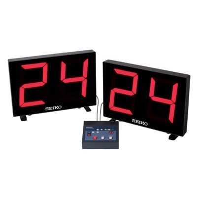SEIKO shot clock in accordance with International Basketball regulations