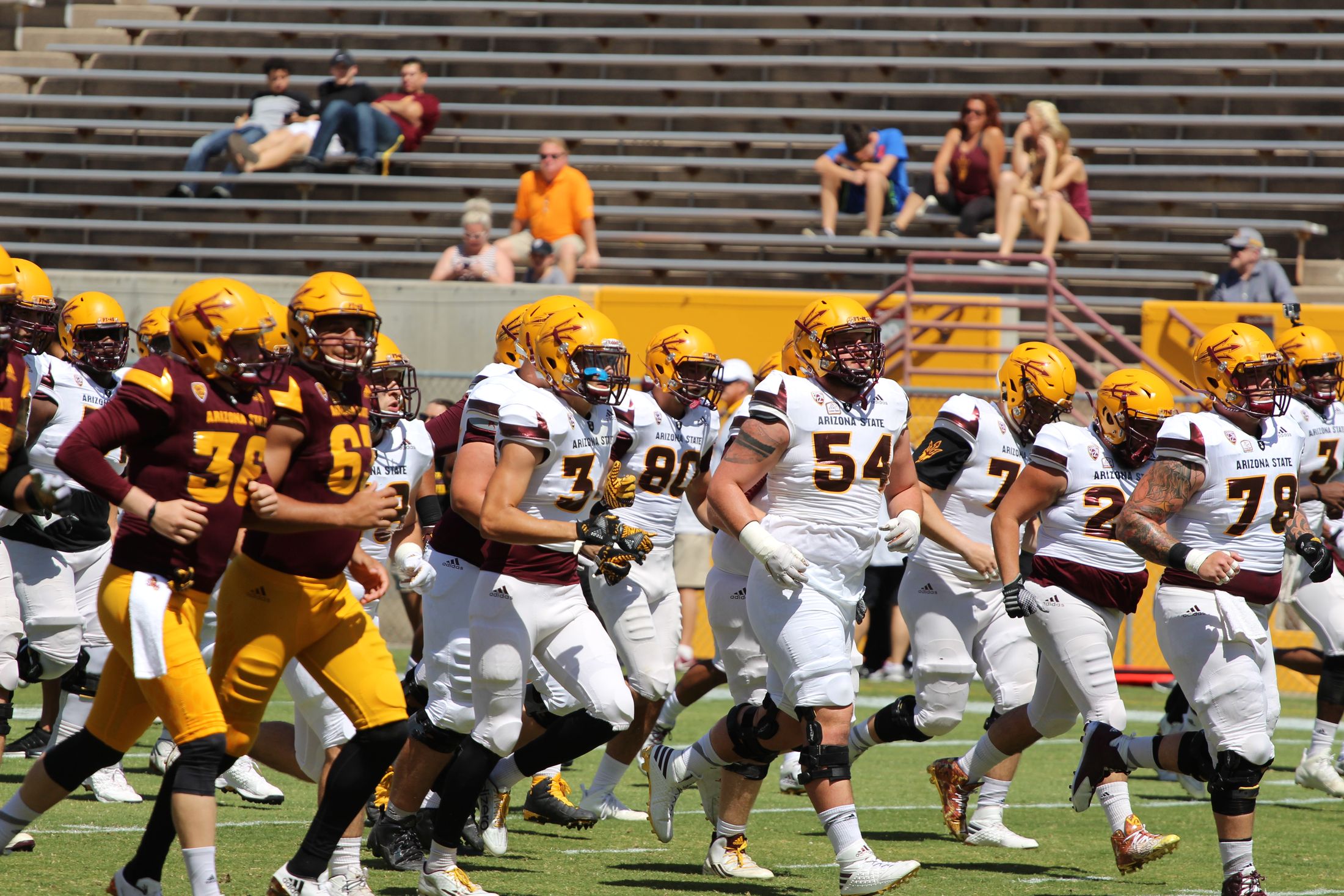 ASU Football Spring Session Grades and Evaluations