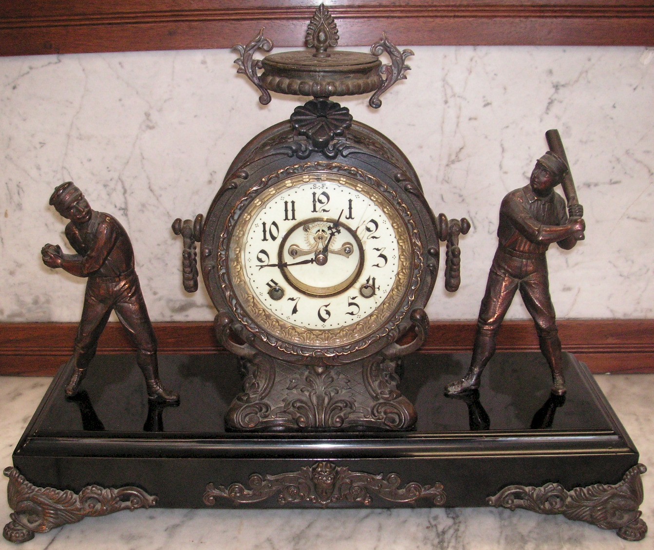 1880 Baseball Clock by New Haven Clock Company