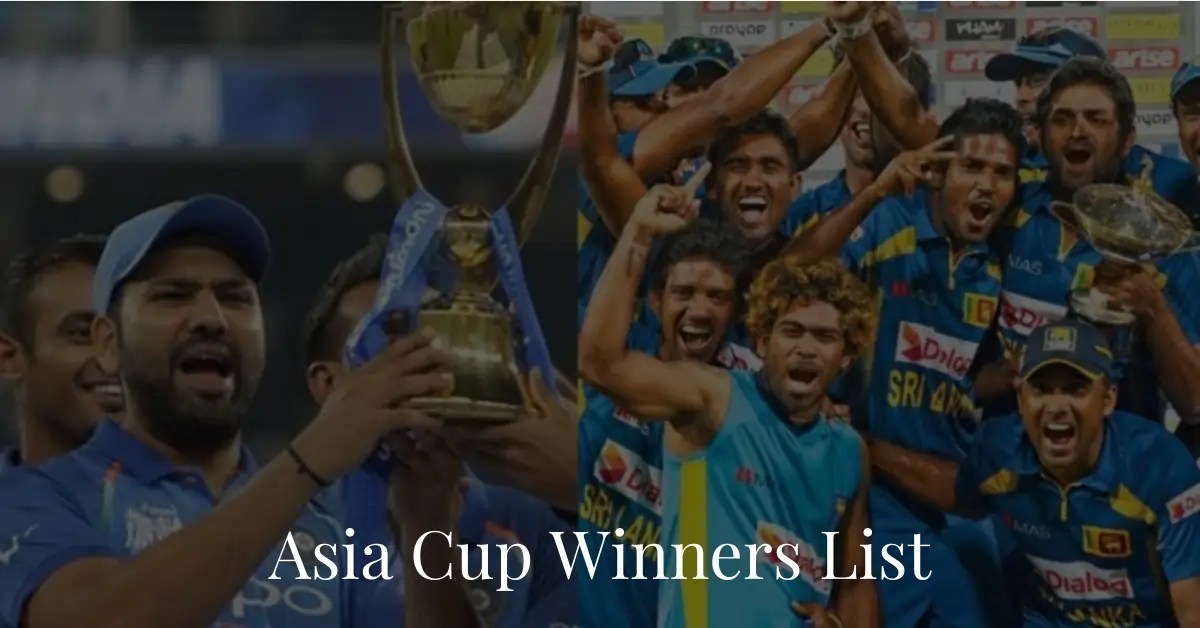 Asia Cup Winners List, Runnerup & History From 1984 To 2023