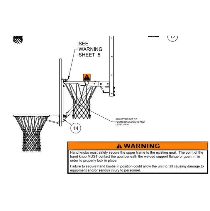 Gared Adjustable Junior Jammer Basketball Backboard Adapter Basketball