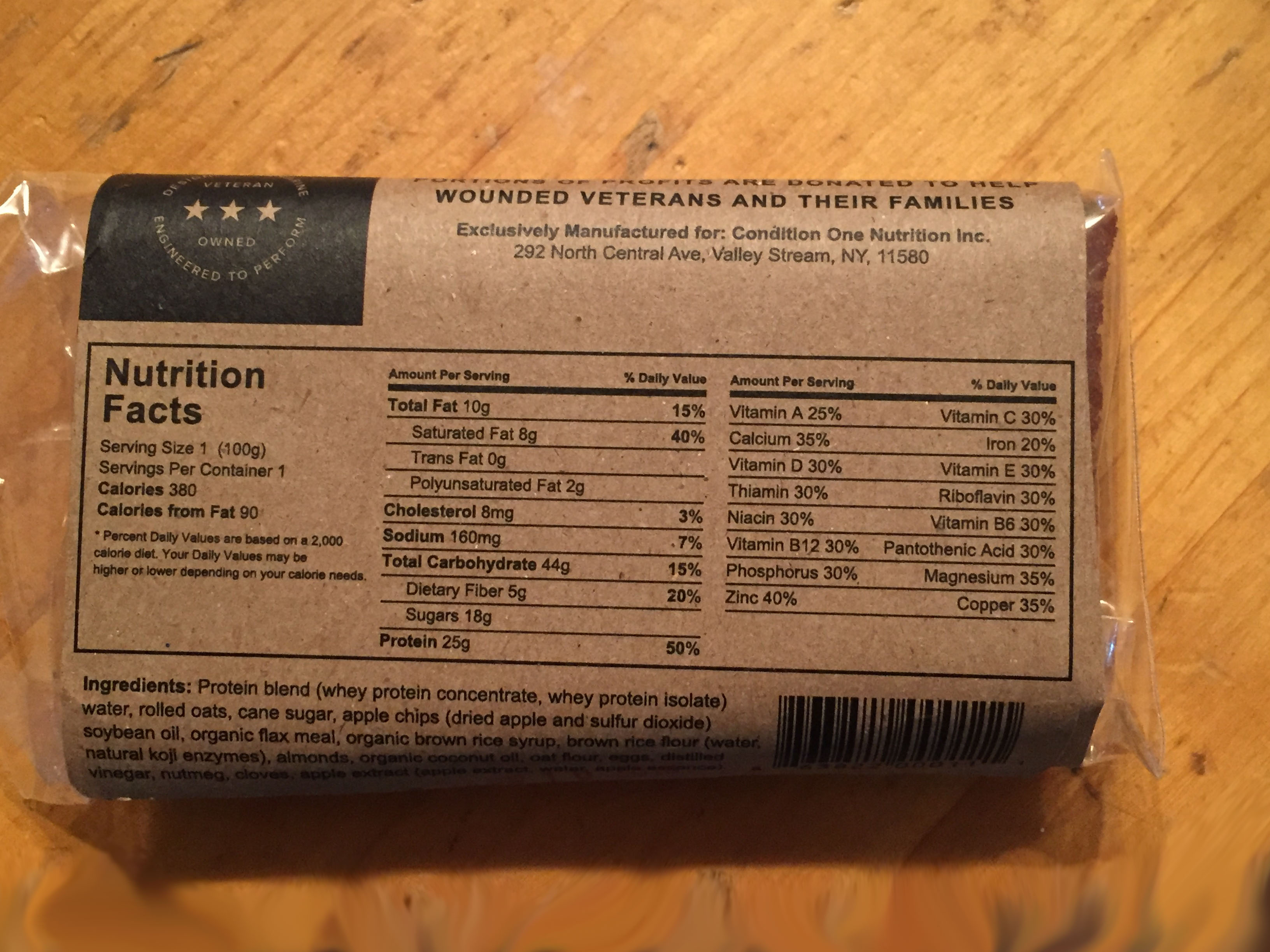 CONDITION ONE Energy Bars Reviewed • Spotter Up
