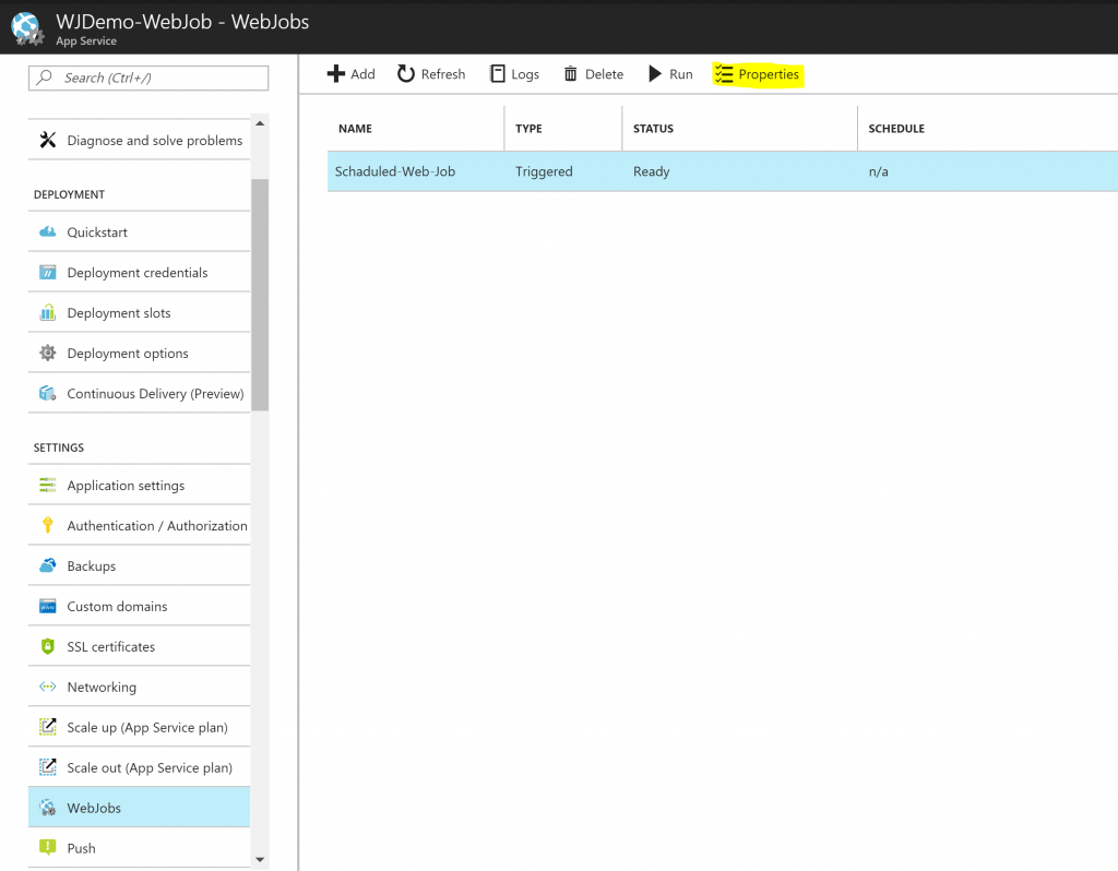 Creating a Scheduled Background WebJob in Azure SPR