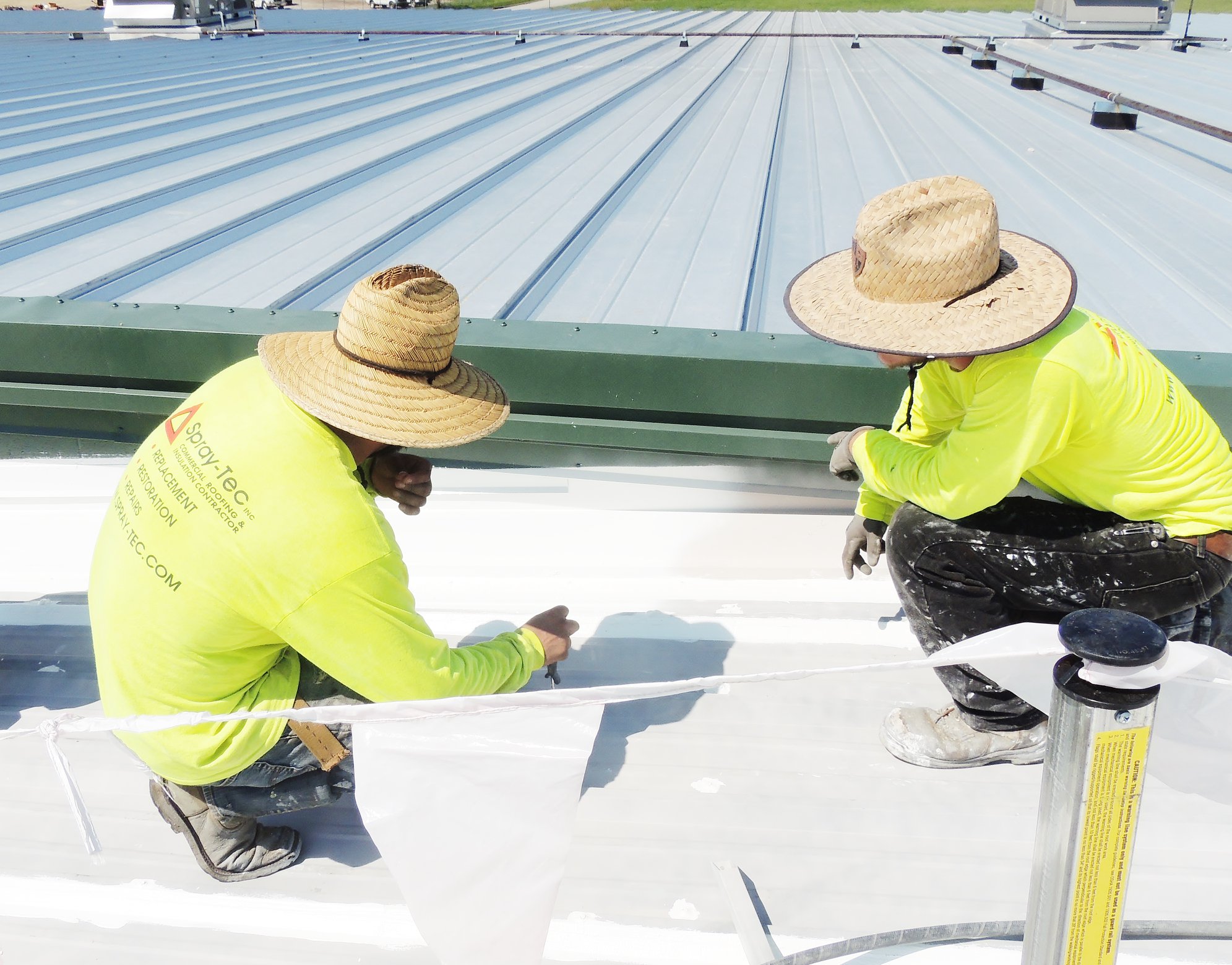 Metal Roof Coating SprayTec Roofing Commercial Roofing & Insulation