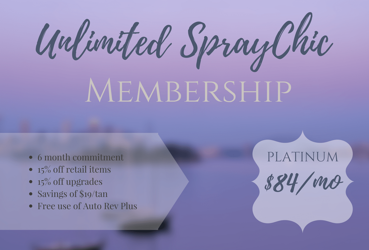 SprayChic Unlimited Memberships SprayChic Airbrush Tanning