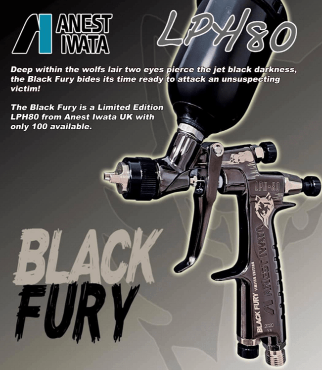 Iwata LPH80 2 Gun Kit *1.2 Only* Red & Black Fury SpraygunsDirect.co.uk