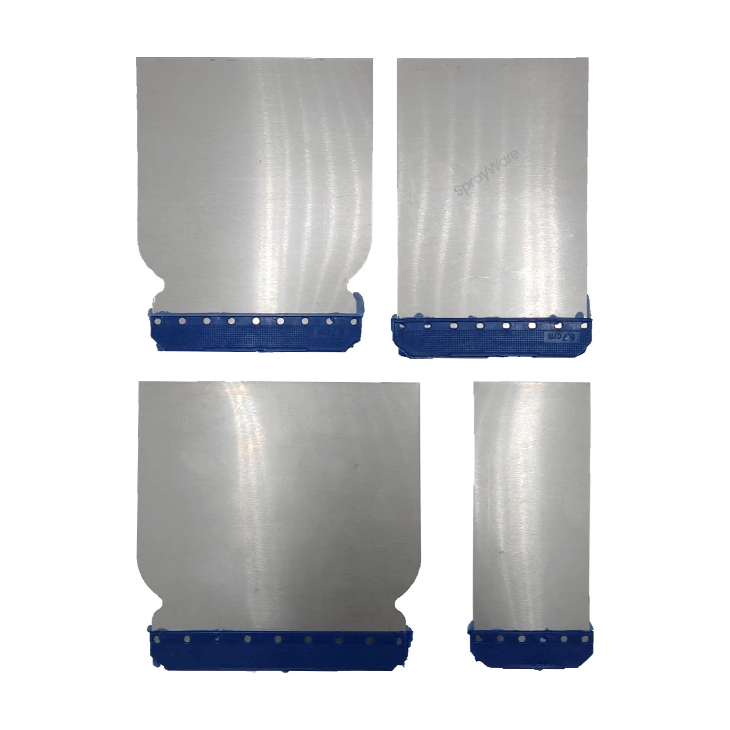 Fast Mover Metal Steel Body Filler Spreaders Set of 4 SprayWare