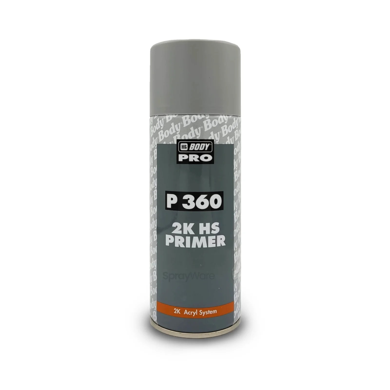 HB Body P360 2K Primer Grey HS Aerosol 400ml SprayWare